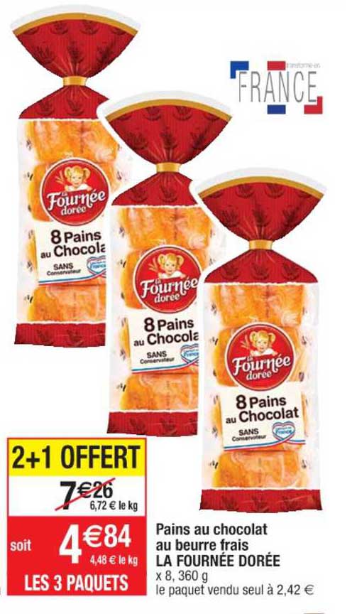 pains au chocolat au beurre frais la fournée dorée