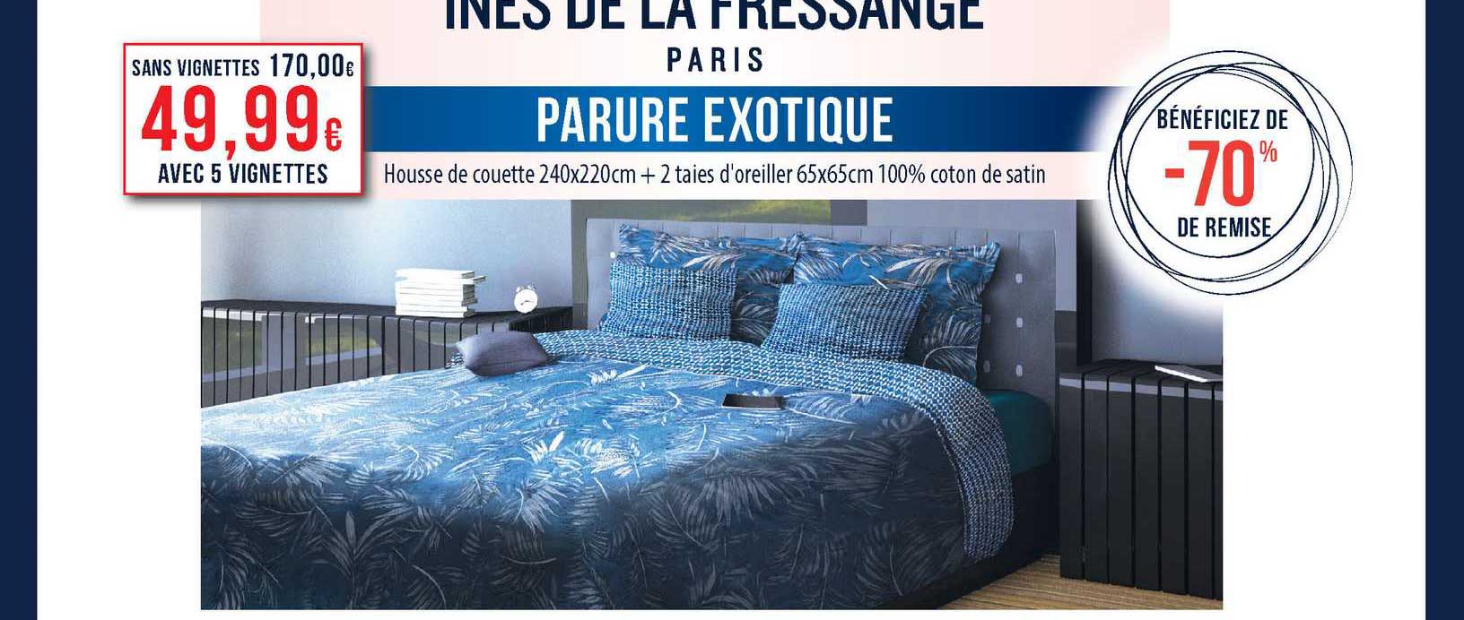 parure exotique housse de couette + 2 taies d'oreiller