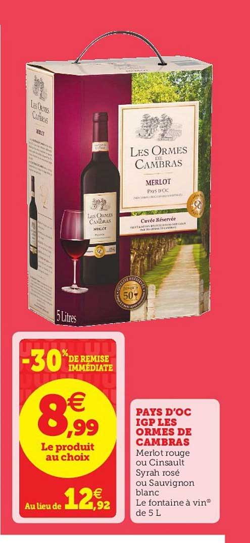 pays d'oc igp les ormes de cambras