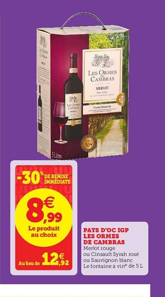 pays d'oc igp les ormes de cambras