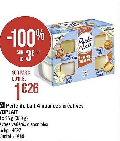 perle de lait 4 nuances créatives yoplait