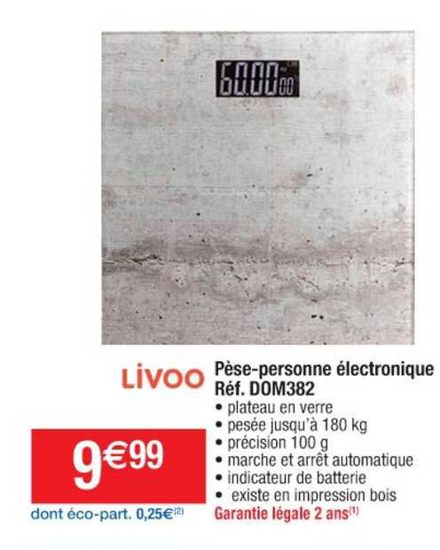 pèse-personne électronique livoo