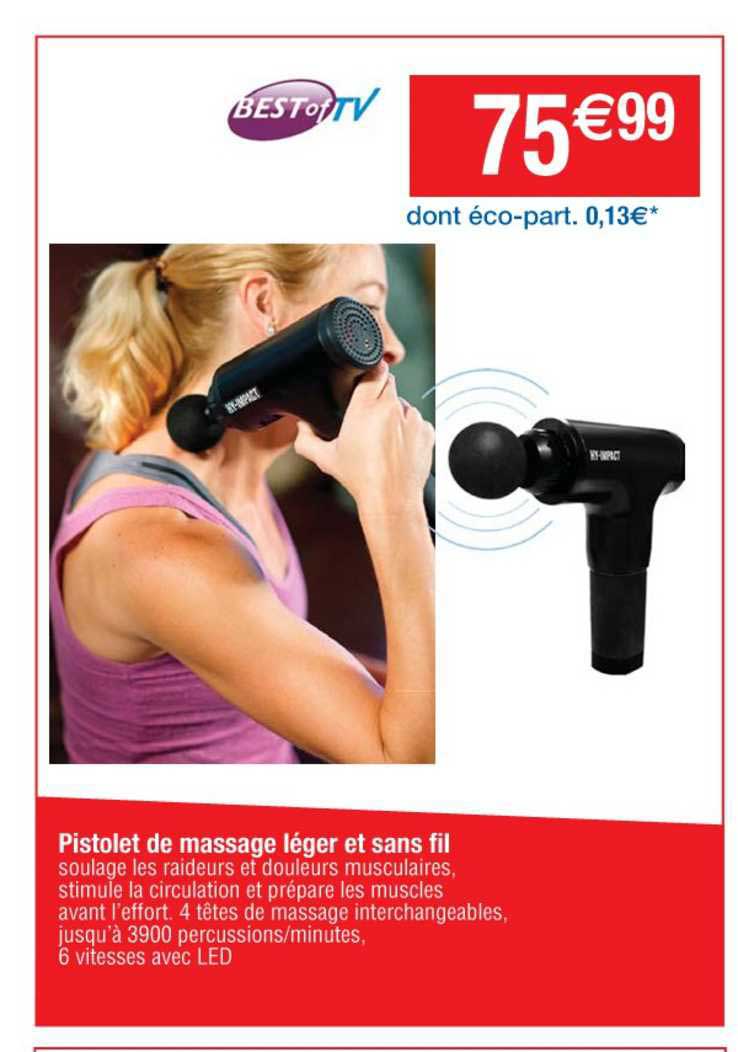 Pistolet De Massage Léger Et Sans Fil