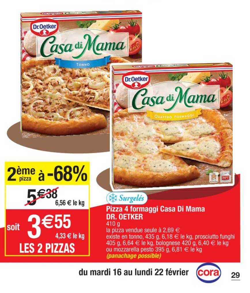 pizza 4 fromaggi casa di mama dr. oetker