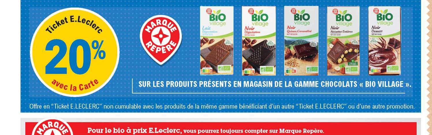 Produits Présents En Magasin De La Gamme Chocolats «bio Village»