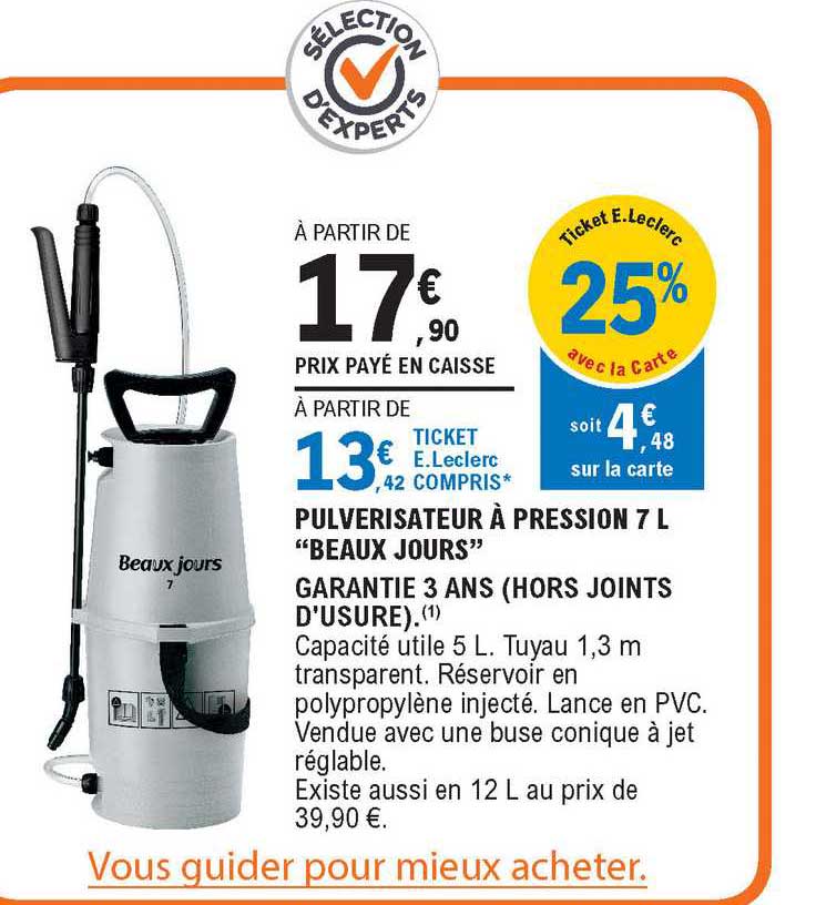Pulvérisateur à Pression 7 L "beaux Jours"