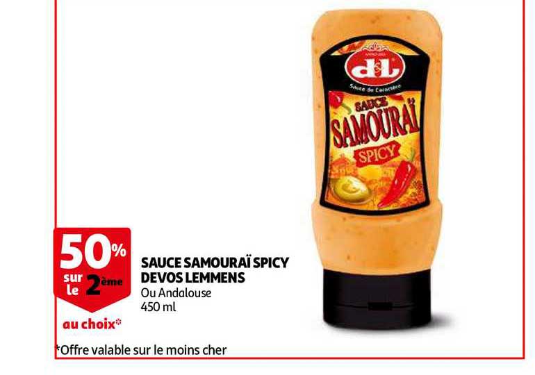 sauce samouraï spicy devos lemmens