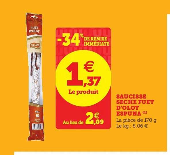 Saucisse Sèche Fuet D'olot Espuna