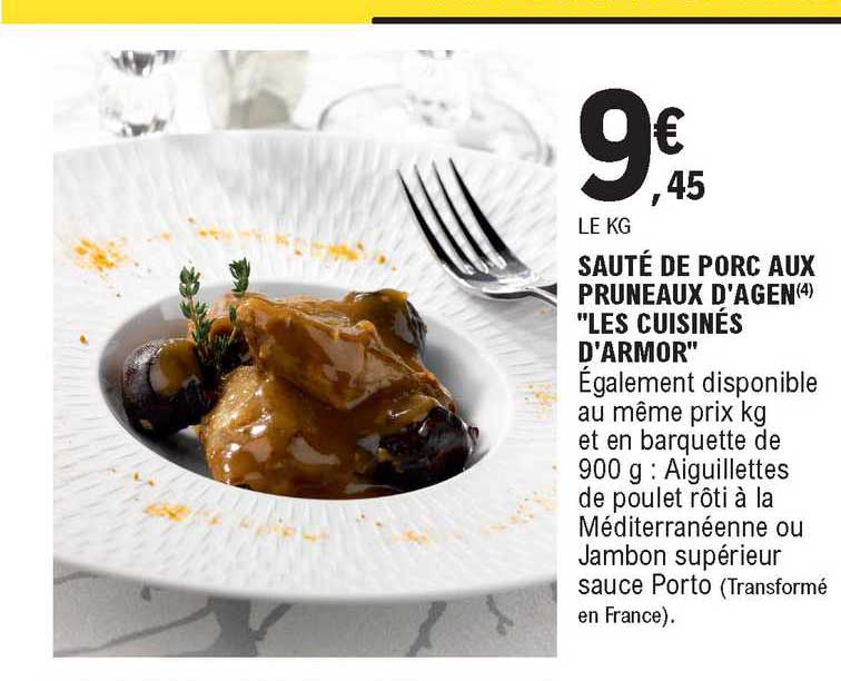 sauté de porc aux pruneaux d'agen "les cuisinés d'armor"