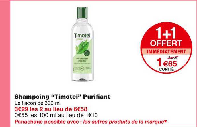 Shampoing "timotei" Purifiant