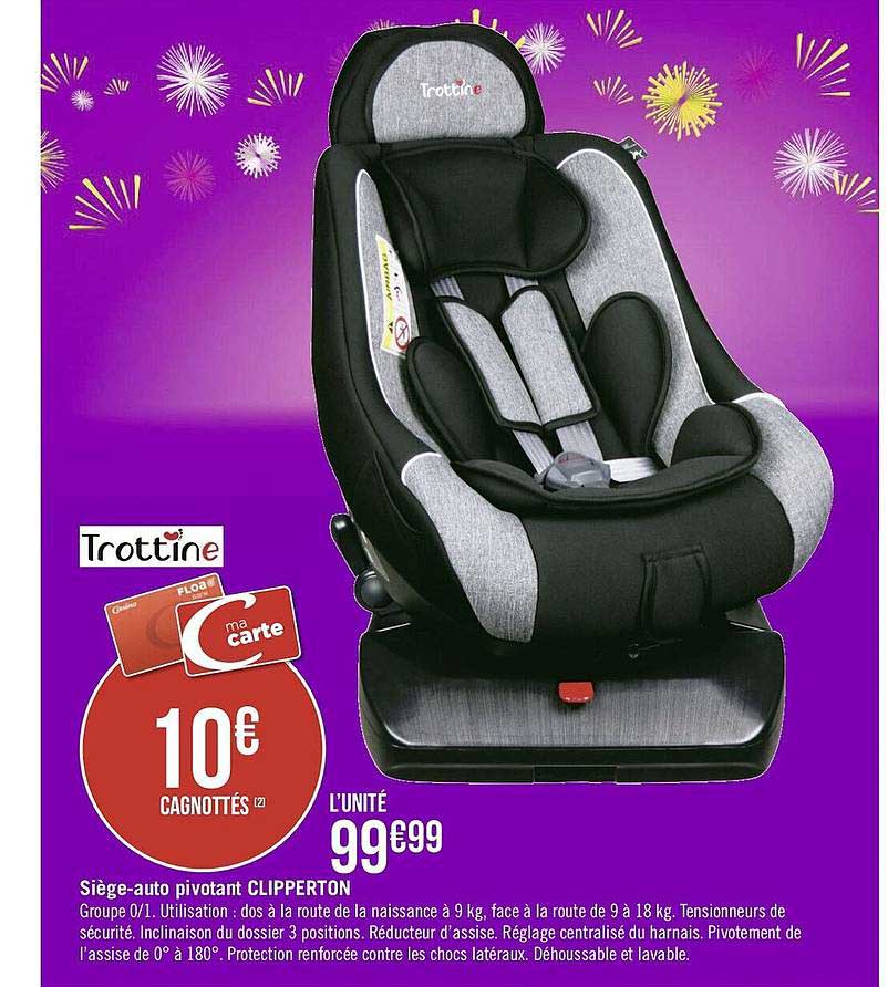 siège-auto pivotant clipperton