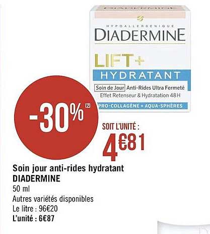 soin jour anti-rides hydratant diadermine