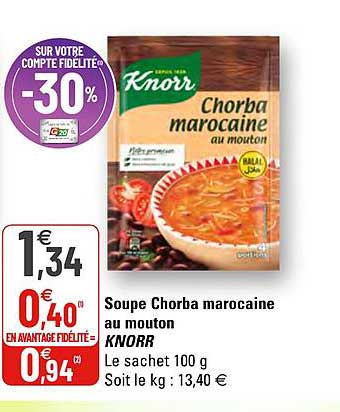 soupe chorba marocaine au mouton knorr
