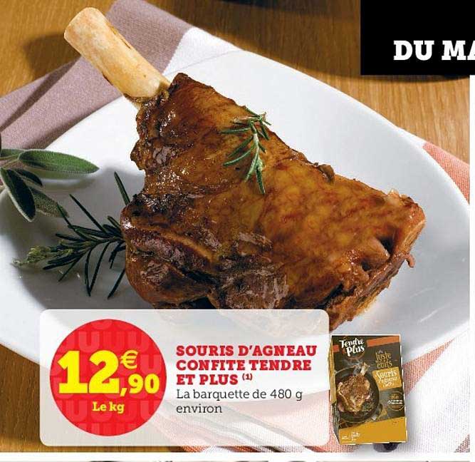 souris d'agneau confite tendre et plus