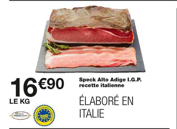 speck alto adige i.g.p. recette italienne