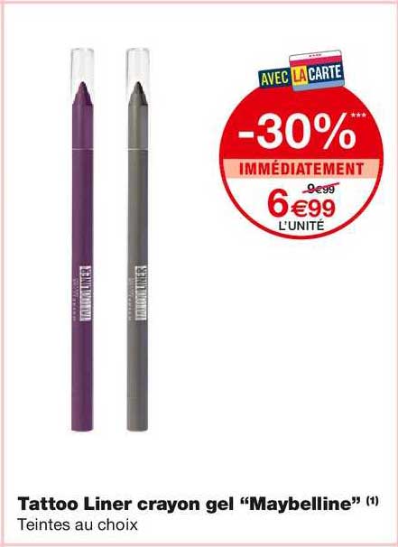 tatoo liner crayon gel "maybelline"
