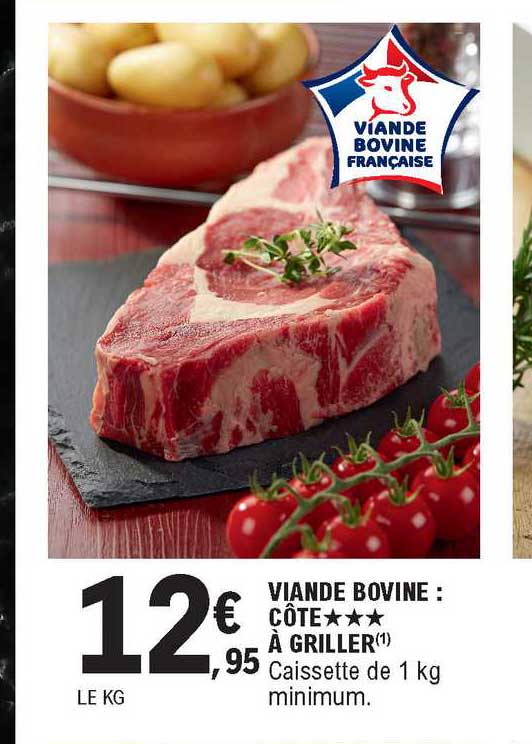 Viande Bovine : Côte à Griller