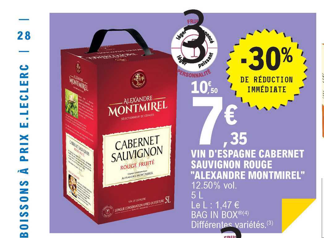 vin d'espagne cabernet sauvignon rouge "alexandre montmirel"