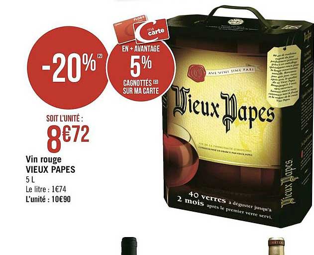 vin rouge vieux papes