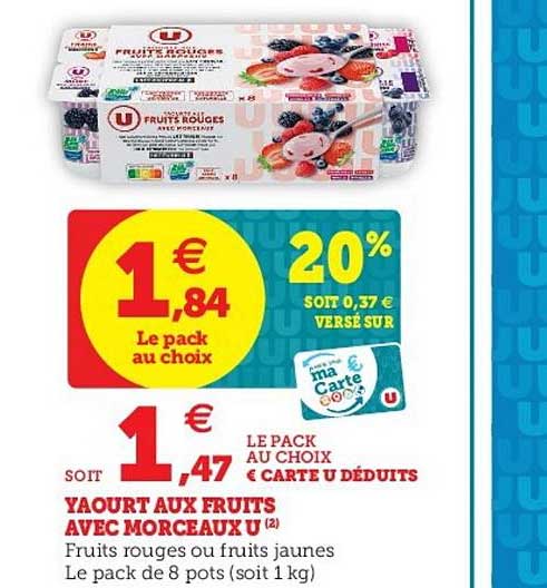 Yaourt Aux Fruits Avec Morceaux U