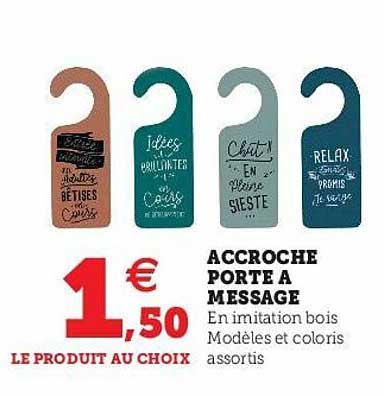 accroche porte à message