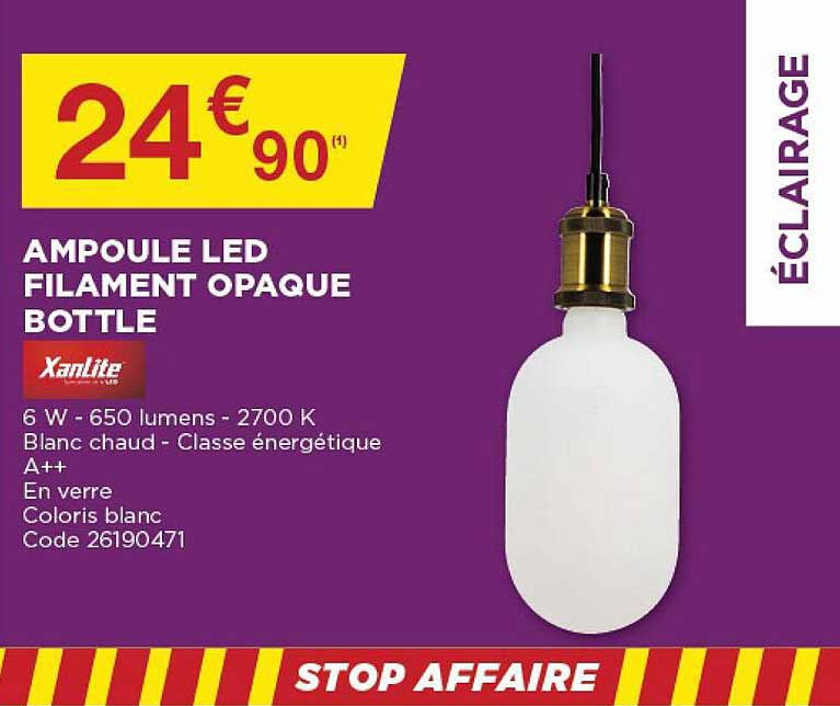 ampoule led filament opaque bottle xanLite