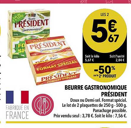 Beurre Gastronomique Président