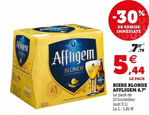 Bière Blonde Affligem 6,7°