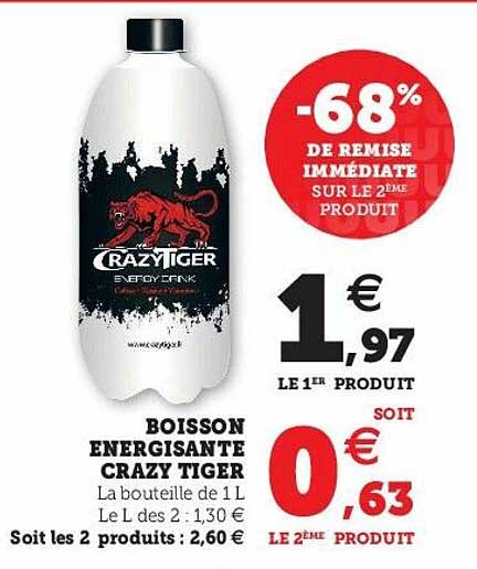 boisson énergisante crazy tiger