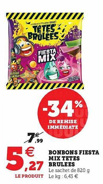 bonbons fiesta mix têtes brulées
