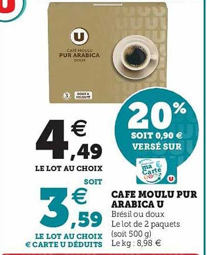 Café Moulu Pur Arabica U