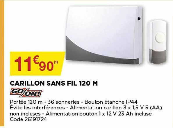 carillon sans fil 120m go-on!