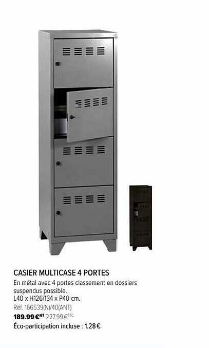 casier multicase 4 portes