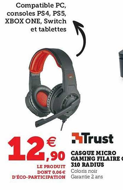 casque micro gaming filaire 310 radius