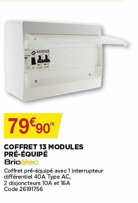 Coffret 13 Modules Pré-équipé Bricélec