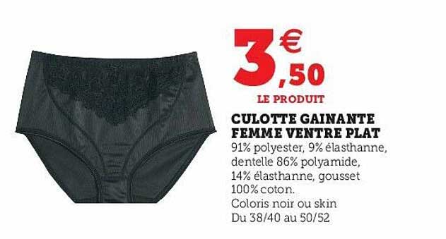 culotte gainante femme ventre plat