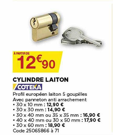 cylindre laiton cateka