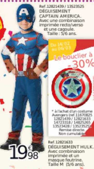 déguisement captain america, déguisement hulk
