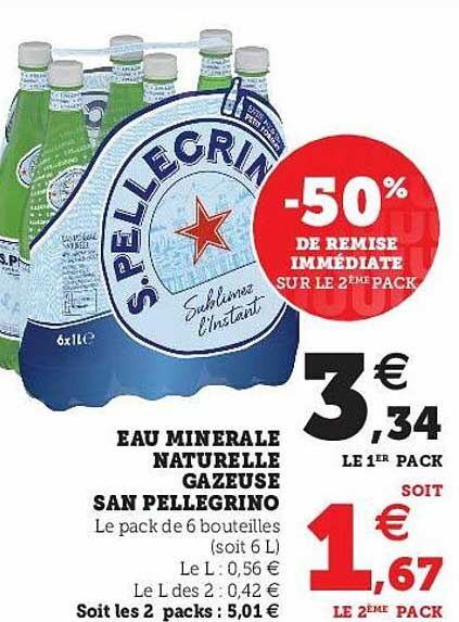 eau minérale naturelle gazeuse san pellegrino