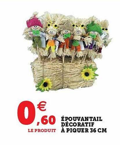 épouvantail décoratif à piquer 36 cm