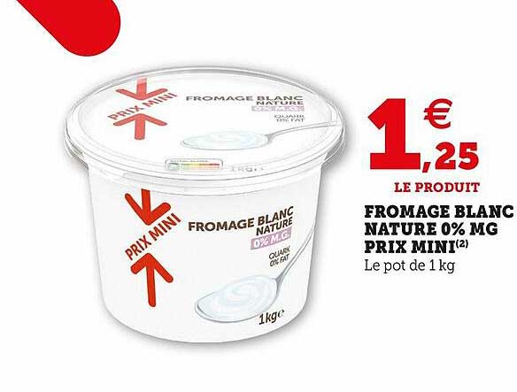 Fromage Blanc Nature 0% Mg