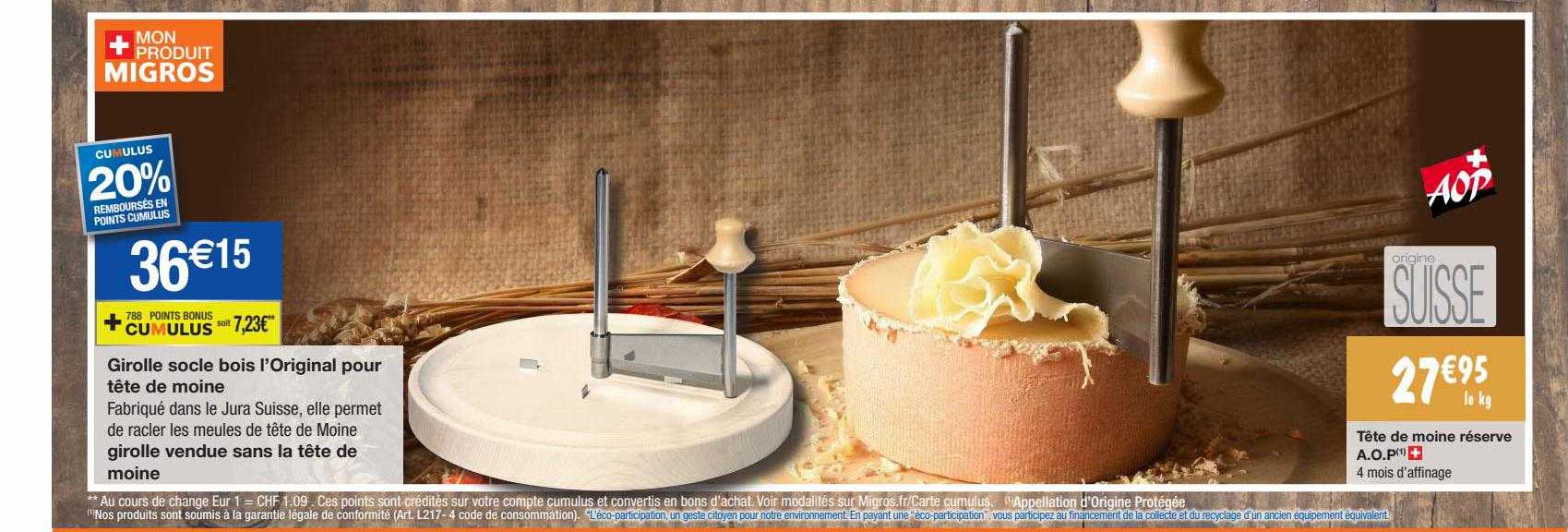 girolle socle bois l'original pour tête de moine