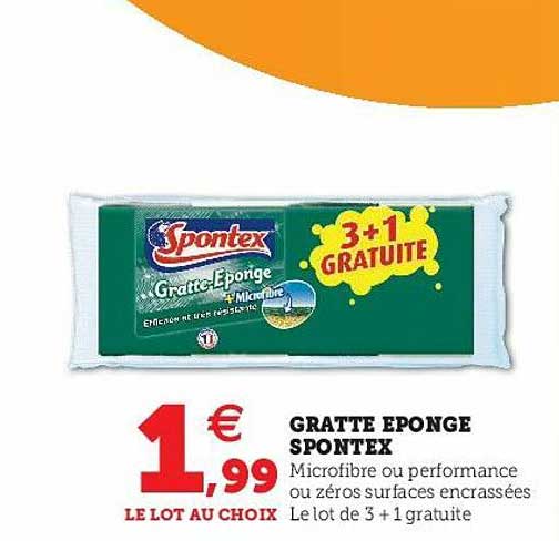 gratte éponge spontex