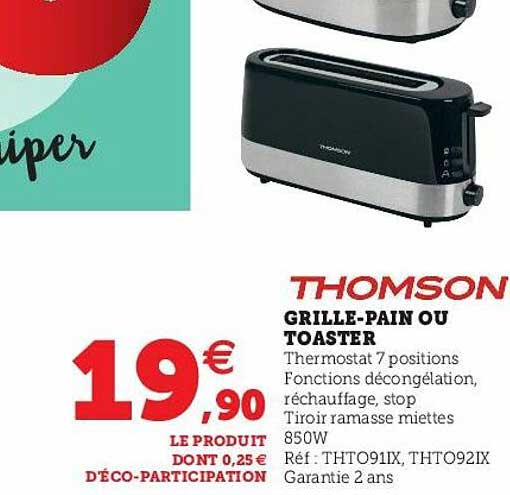 grille-pain ou toaster thomson