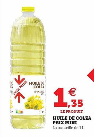 huile de colza prix mini