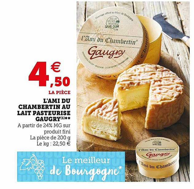 l'ami du chambertin au lait pasteurisé gaugry