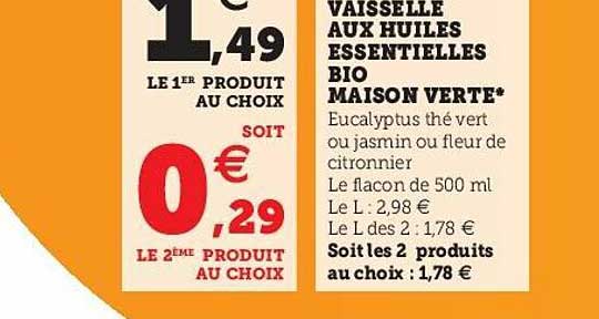 liquide vaisselle aux huiles essentielles bio maison verte