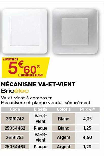 mécanisme va-et-vient bricélec
