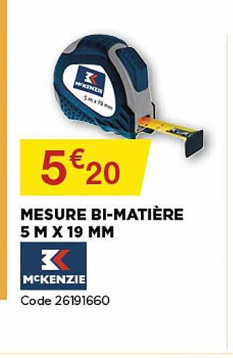 mesure bi-matière 5m x 19 mm mcKenzie