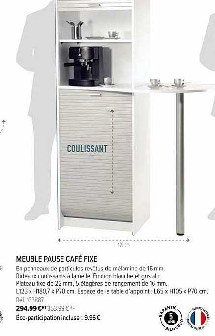 Meuble Pause Café Fixe